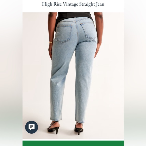 Abercrombie high rise vintage straight in medium blue - Picture 3 of 5